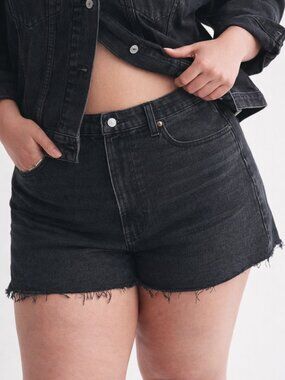 ABERCROMBIE & FITCH NEW Curve Love High Rise 90s Cutoff Shorts Jort Women 36 x 4